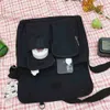 women Simple Menger Bag Casual Satchel Ladies Handbags Shoulder Bag Pouch Girls Sweet Printed Canvas Cross School Bags Purses Q86x#