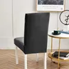 Housses de chaise en cuir PU de couleur unie, imperméable, pour salle à manger, bureau, anti-poussière, décor de banquet de mariage