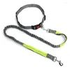 Collares para perros Correa elástica retráctil para correr y caminar con manos libres con cinturón ajustable productos para mascotas Accesorios