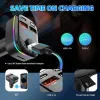 Car Bluetooth 5.0 FM TRANSTER PD TYPE-C DIBLE USB FAST AMBIENT LIGHT MODulator 3.1a Chargeur de lecteur coloré Handsfree mp3 N4M1