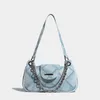 Shoulder Bags Unique Design Women Wave PU Leather Cool Girl Tote Purse High Quality Female Handbags With Chain Underarm Bag