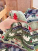 Dekens Coral Fleece Groene Deken Met Knopen Winter Kerst Gooi Voor Bed Fauteuil Auto Decoratief Huis Wareable Portable