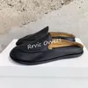 Scarpe casual primaverilo autunno tondo tondo vera pelle vera nonna piatta da donna a colori solidi mules pigri pigri comodi pantofole per vacanze