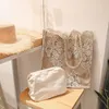 Fi Lace Design Sac à bandoulière Sacs à main pour femmes Bourse Femme Casual Brodé Creux Fourre-tout Dames Vintage Floral Shop Sac 16Xx #