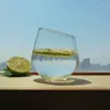 Tazze 360ML Tazza di vetro d'acqua creativa di alta qualità Whisky può utilizzare il ghiaccio Tazza da tè semplice Tazze di vino per feste Forniture da cucina