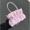 Sac à bandoulière Portable pour femmes, sac de soirée plissé avec chaîne nuage, couleur unie, été 2023, 240315