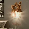 Wall Lamp Exquisite LED Decorative Creative Design Resin Squirrel Light Mordern Luxury Art Decor Animal Lighting For Living Room