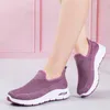 Chaussures décontractées été femmes baskets respirant maille chaussure chaussures femme plate-forme souple femme Slip-ons grosse Sneaker plat Tenis Feminino