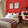 Behang WELLYU Hoogwaardig groot rood behang Pure pigmentkleur Moderne minimalistische woonkamer El achtergrondmuur Retro