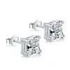 Stud Earrings Karloch S925 Sterling Silver Light Luxury For Women 6-10MM Love Square Pear Shaped High-end Zirconia Jewelry