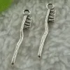 Breloques 240 pièces breloques antiques en argent pour brosse à dents 30x5mm #3371