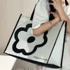 1 pz semplice modello Fr tela negozio borsa di grande capacità Fr stampato riutilizzabile borse con manico per la spesa borsa a tracolla regali X9XQ #