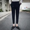 Abiti da uomo 2024 Primavera ed estate Slim Fit Pantaloni alla caviglia casual britannici Abito versatile stile coreano