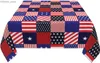 Table Cloth Summer Square Table Cloth 54 Inch Independence Day 4th of July Decorations Tablecloth for Kitchen Table Terraces Picnic Parties Y240401
