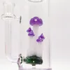 2024 Clear Cream Purple Rare Bruch Mushroom 11 Inch Glass Bongs Water Pipe Bong Tobacco Smoking Tube 14MM Bowl Dab Rig Recycler Bubbler Pipes