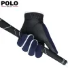 Luvas 1 par homens antiderrapante grânulos luvas de golfe masculino quente velo luvas inverno tela toque luvas de golfe mão cheia esportes handcover