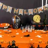 Toalha de mesa Halloween abóbora castelo retângulo toalha de mesa de cozinha decoração reutilizável à prova d'água capas de mesa decoração de festa de feriado y240401