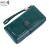 Wysokiej jakości kobiety portfel RFID skórzane portfele dla kobiety LG LG LG Lar Ladies Clutch Work Uchwyt karty torebki Y79A#