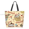 Cupcakes de café et sucettes fourre-tout pour femmes sacs d'épicerie réutilisables grands sacs de boutique P6V3 #