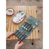 Storage Bags Outdoor Spice Jar Bag 12-Piece Set Seasoning Bottle Sprinkling Can Brush Grinder Portable Waterproof Pouch