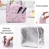 Tragbare Mittagsbeutel Lunchbox Thermal Isoliertes Leinwand Tasche Beutel Kinder Schule Bento Tragbares Abendessen Ctainer Picnick Food Are E9BE#