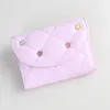 Pink Quilted Women's Wallet Women's Coin Wallet, Cute Multi Color Metal Pentag Star Women's Wallet A7IC#