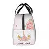 cute Unicorn Carto Pattern Portable Lunch Box Women Waterproof Thermal Cooler Food Insulated Lunch Bag School Children Student Y0GL#