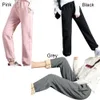 New Lamb Wool Casual Pants Stretchy Warm Thick Trousers Sweatpants Leggings Pants Fleece Lined