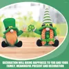Figurines décoratives 2 pièces poupées de Festival irlandais décor de bureau décoration de fête tissu en peluche ornement nain Gnomes de la Saint-Patrick