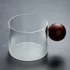 Weingläser, handgefertigt, zerstäubt, Premium-Glas-Teetasse, hitzebeständig, transparent, einfache Teetasse