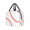 Imiss baseball koronkowy sport wielokrotnego użytku wielokrotnego użytku w torbie na lunch Ball Red Line Cooler Tote Box z zamknięciem kieszonkowym FRT dla kobiety E2KG#