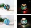 Candle Holders DHL Crystal Mosaic Glass Holder Candlestick Centerpieces For Valentines Day Wedding Decoration Lantern SN1366