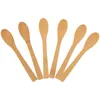 Spoons 6 Pcs Good Bamboo Honey Spoon Mixing For Home Household Long Handle Dessert Child