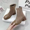 Boots Thick Soled Long For Women In 2024 Winter Season Versatile Who Are Under The Knee Slim Tall Single