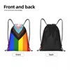 LHBT Progr Pride Flaggsträng ryggsäck sport gymväska för kvinnor män gay stolthet träning sackpack b7ad#