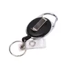 1PCS Intrekbare pull Badge Reel Zink Alloy Reel Raat Belt Key Ring Chain Clip Plastic ID Lanyard Naam Tagkaart Badge Holder C5XE#