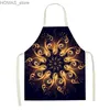 Tabliers Bouddhist Mandala Lotus Pattern Kitchen tablier Smudge résistant sans manches APRON COMPRE