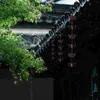 Décorations de jardin Chaîne de drainage en métal pour détourner le décor rétro type de pétale décoratif hiver vintage