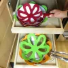 6Pcs Flower-Shaped Pots Pans Separator Scratchproof Protectors for Table Pots and Pans Separator Placemat Kitchen Tools