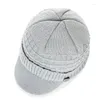 Basker unisex behåll varm hatt stilfulla vinterhattar för män tillsätt pälsfodrad mjuk mössa mössa med brim 1998 etikett tjocka stickade kvinnor
