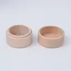 Jewelry Pouches 1pcs Vintage Round Wedding Wood Ring Box Storage Earrings Rings Case