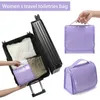 Bolsas de cosméticos Bolsa impermeable Maquillaje multifunción Bolsa portátil de gran capacidad Plegable Multibolsillos para viajes al aire libre