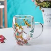 Wine Glasses 1pcs Double-layer Glass Cup Dry Flower Coffee Cups Sea Snail Mug High Temperature Resistant Milk Beer Whiskey Drinkware