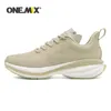 Sapatos casuais onemix 2024 moda correndo para homens malha respirável esporte personagem vamp almofada de ar tênis caminhada ao ar livre