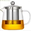 Copos de vinho chaleira de chá e fabricante de pote bule de vidro com infusor solto removível fogão seguro 450ml 1300ml