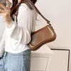 Schoudertassen Dames Leren Handtas Veelzijdige Trendy Crossbody Tas Casual Onderarm Flap Girl Satchel Purse