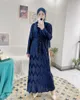 Ethnische Kleidung 2024 Faltenkleid für Frauen Europäischer und amerikanischer Naher Osten Dubai Robe Damenmode Hochwertige Kleider