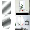 Decorative Figurines Mirror Wall Sticker Rectangle Self Adhesive Room Decor High Quality Furniture Films Foil 50X50cm