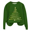 Women's Hoodies Ladies Christmas Glitter Tree Cotton Pullover Sweaters Women Light Sweatshirts Fleece Jacket Hoodie