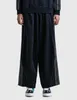 Calças masculinas 2024 Oversized Marinha Azul Agulhas Largas Homens Mulheres Bordadas Borboleta Faixa Poli Suave AWGE Sweatpants